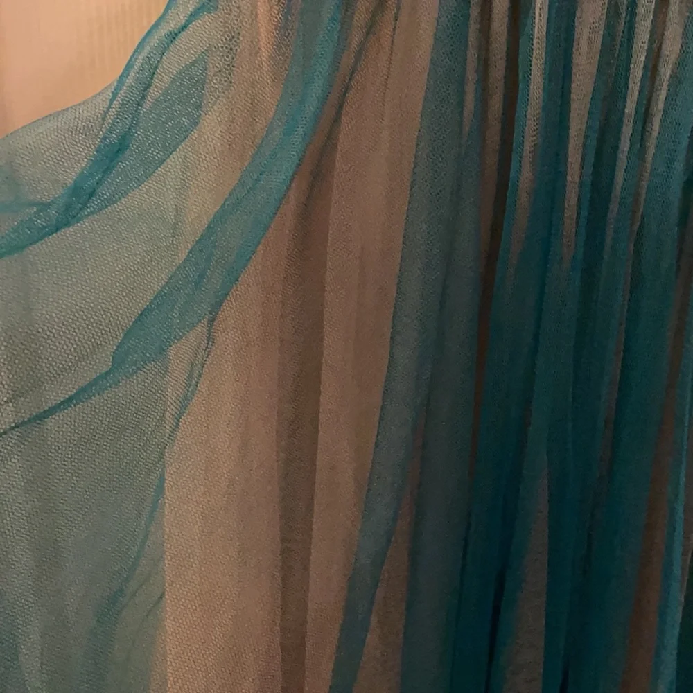 Cache teal and tan tulle cocktail prom dress - Picture 4 of 15